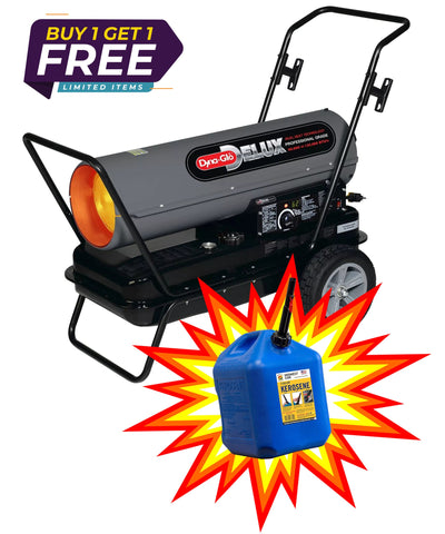 BUY 1 Portable Heater, GET 1 Gas Can FREE!