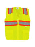 FrogWear® HV High-Visibility Yellow/Green Solid and Mesh Polyester Surveyors Vest