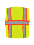 FrogWear® HV High-Visibility Yellow/Green Solid and Mesh Polyester Surveyors Vest