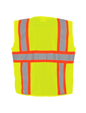 FrogWear® HV High-Visibility Yellow/Green Solid and Mesh Polyester Surveyors Vest