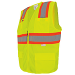 FrogWear® HV High-Visibility Yellow/Green Solid and Mesh Polyester Surveyors Vest