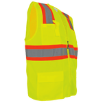 FrogWear® HV High-Visibility Yellow/Green Solid and Mesh Polyester Surveyors Vest