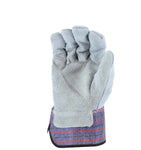 Split Canvas & Cowhide Leather Palm Work Glove