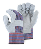 Split Canvas & Cowhide Leather Palm Work Glove