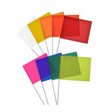 Presco High Visibility Marking Flags, PVC Staff 30", 50 per Bundle